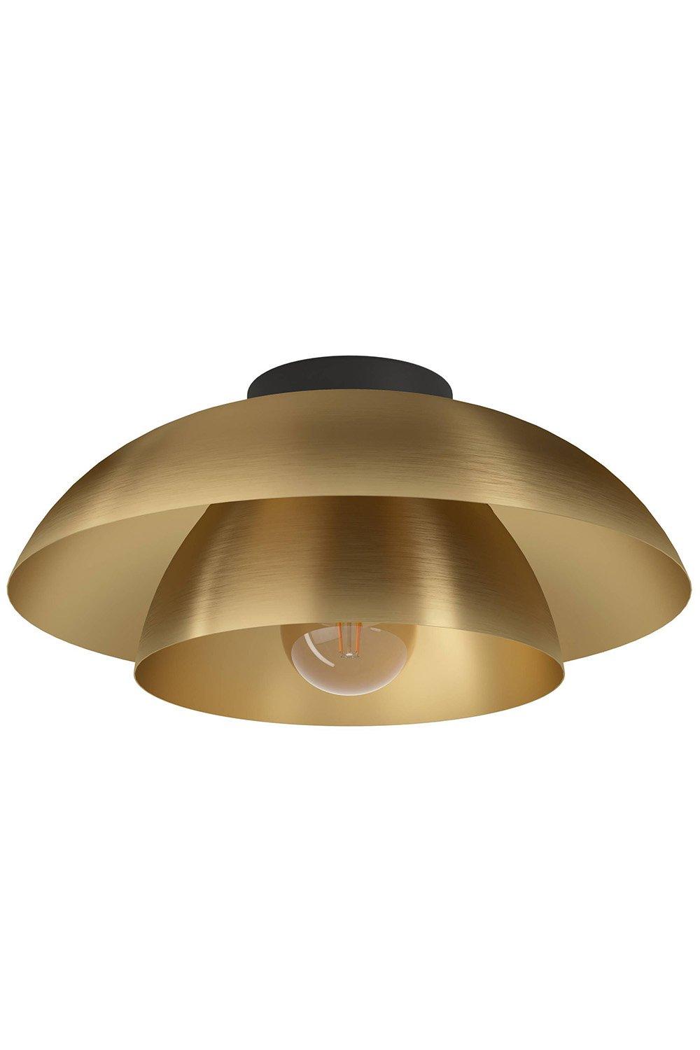 Cenciara Two-Tier Brass/Gold Flush Ceiling Light